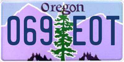 OR license plate 069EOT