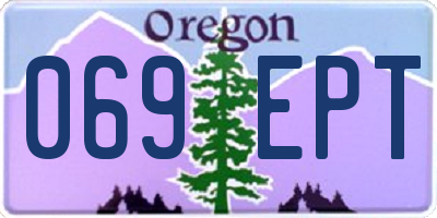 OR license plate 069EPT