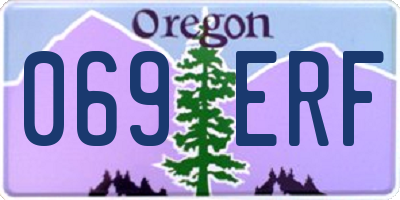 OR license plate 069ERF