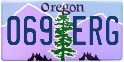 OR license plate 069ERG