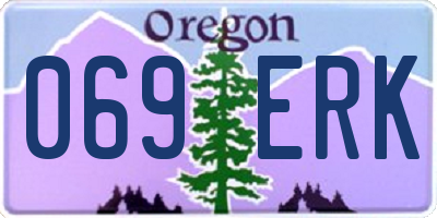 OR license plate 069ERK