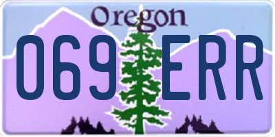 OR license plate 069ERR