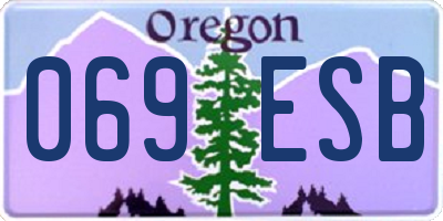 OR license plate 069ESB