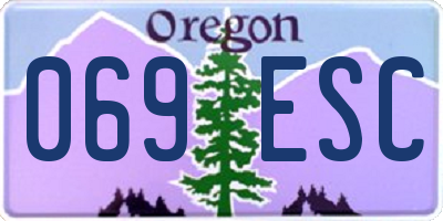 OR license plate 069ESC