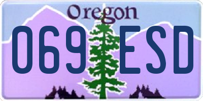 OR license plate 069ESD