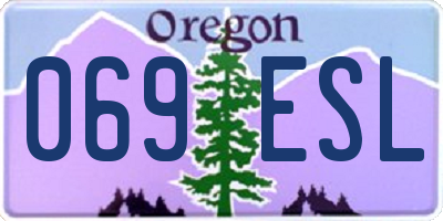 OR license plate 069ESL
