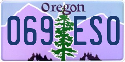 OR license plate 069ESO