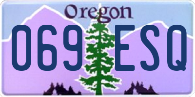 OR license plate 069ESQ