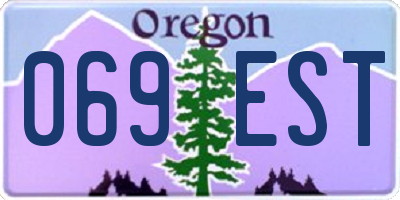OR license plate 069EST