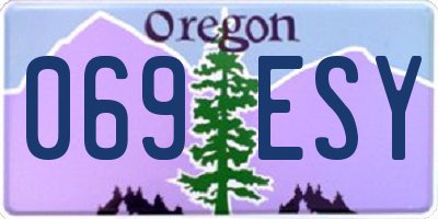 OR license plate 069ESY