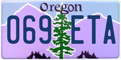 OR license plate 069ETA