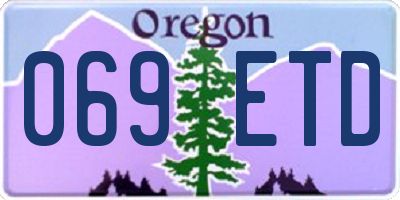 OR license plate 069ETD