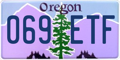 OR license plate 069ETF