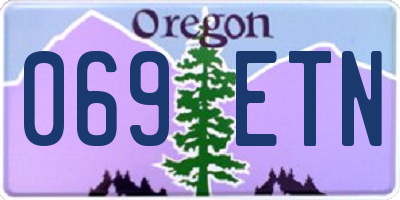 OR license plate 069ETN