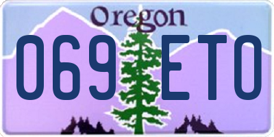 OR license plate 069ETO