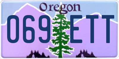 OR license plate 069ETT