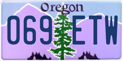 OR license plate 069ETW