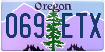 OR license plate 069ETX