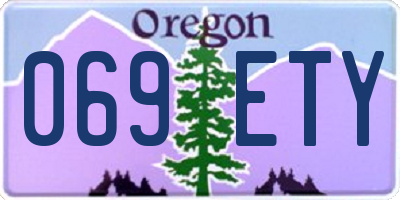 OR license plate 069ETY