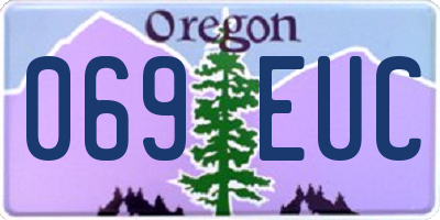 OR license plate 069EUC