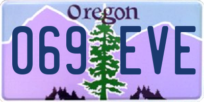 OR license plate 069EVE