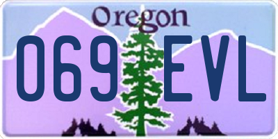 OR license plate 069EVL