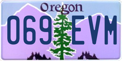 OR license plate 069EVM