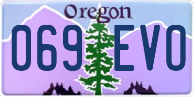 OR license plate 069EVO