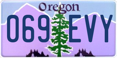 OR license plate 069EVY