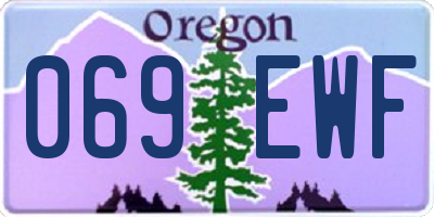 OR license plate 069EWF