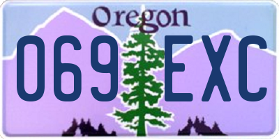 OR license plate 069EXC