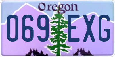 OR license plate 069EXG