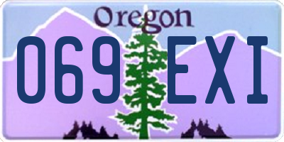 OR license plate 069EXI