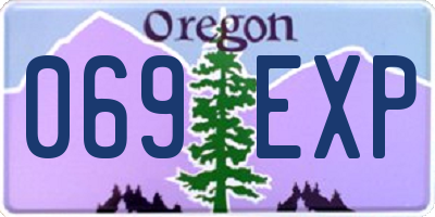 OR license plate 069EXP