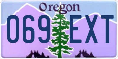 OR license plate 069EXT