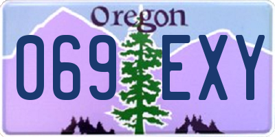 OR license plate 069EXY