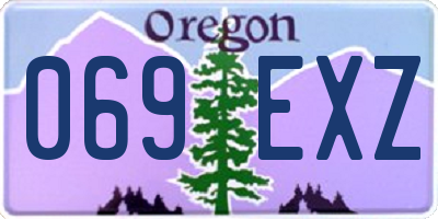 OR license plate 069EXZ