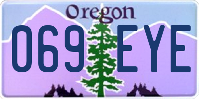 OR license plate 069EYE