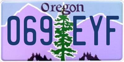 OR license plate 069EYF