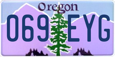 OR license plate 069EYG