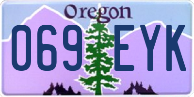 OR license plate 069EYK