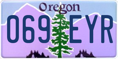 OR license plate 069EYR