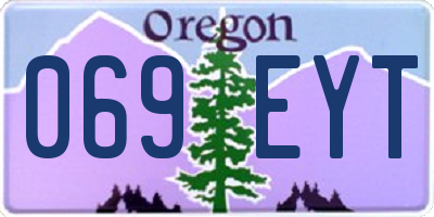 OR license plate 069EYT