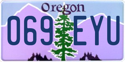 OR license plate 069EYU