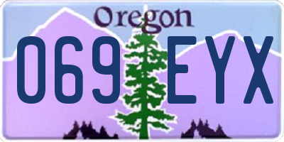OR license plate 069EYX