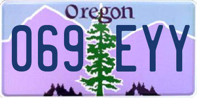 OR license plate 069EYY