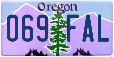 OR license plate 069FAL