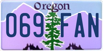 OR license plate 069FAN