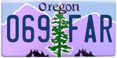 OR license plate 069FAR