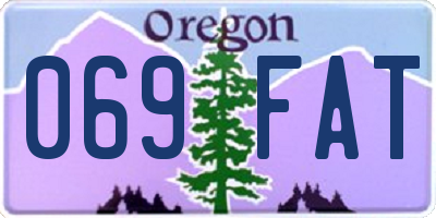 OR license plate 069FAT